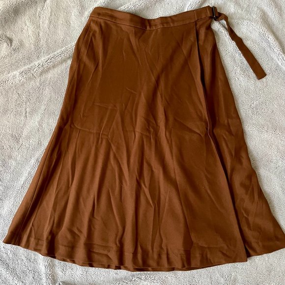 NWT | High-Waisted Twill Midi Skirt - 32.5" - Picture 6 of 6